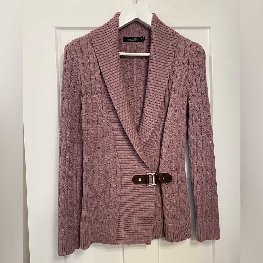 NWOT Ralph Lauren buckle front detail sweater.